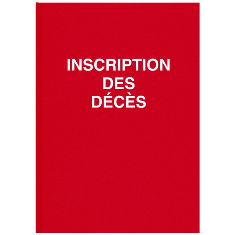 Overlijdensregister, 320 x 250 mm